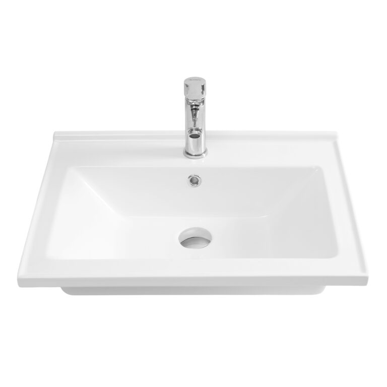 Alinda 60 cm Mobilya Uyumlu Batarya Delikli Lavabo