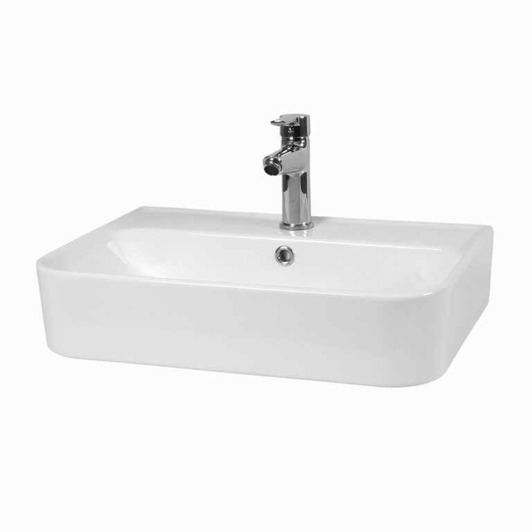 Hiera 55 cm Batarya Delikli Tezgah Üstü Lavabo