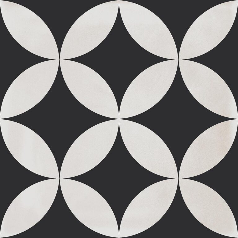33x33 Fresco Flower Black