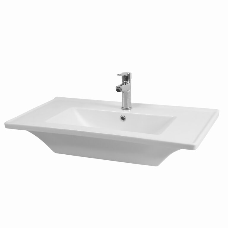 Tyana 80 cm Mobilya Uyumlu Batarya Delikli Lavabo