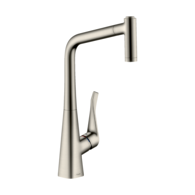 HansGrohe Metris M71 Tek Kollu Eviye Bataryası 320, Çekilebilir El Duşu, 2Jet, Sbox - 73801800