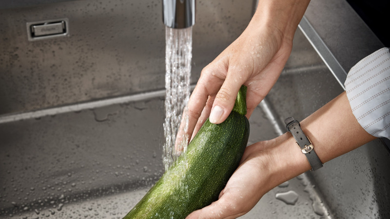 HansGrohe Zesis M33 Tek Kollu Eviye Bataryası, 160, Çekilebilir El Duşu,2Jet, Sbox Lite - 74804800 - Görsel 3